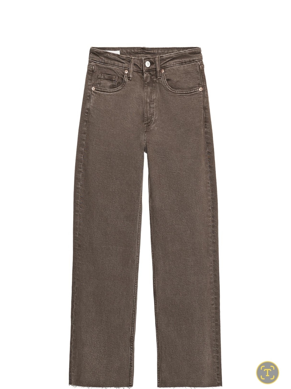 Women's Zara Brown High Waisted Jeans Size 8
